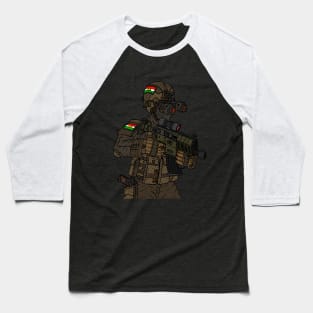 kurdistan, a kurdish peshmerga fighter. kurdi warrior. Baseball T-Shirt